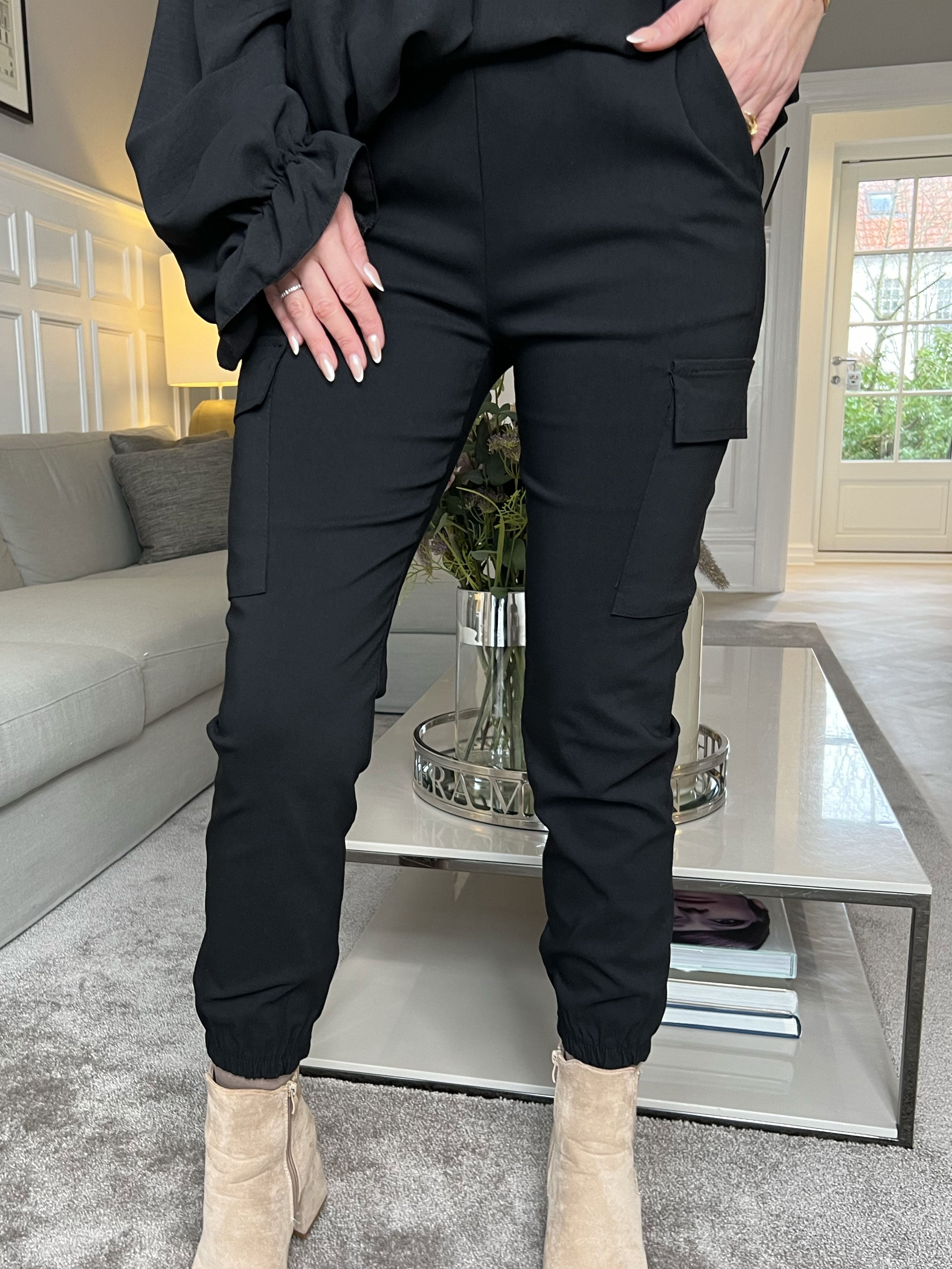 Isabella - Cargo byxor med fickor